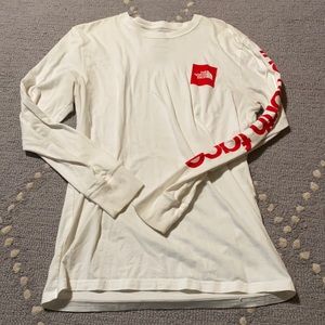 White north face long sleeve shirt, men’s size small